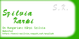 szilvia karpi business card